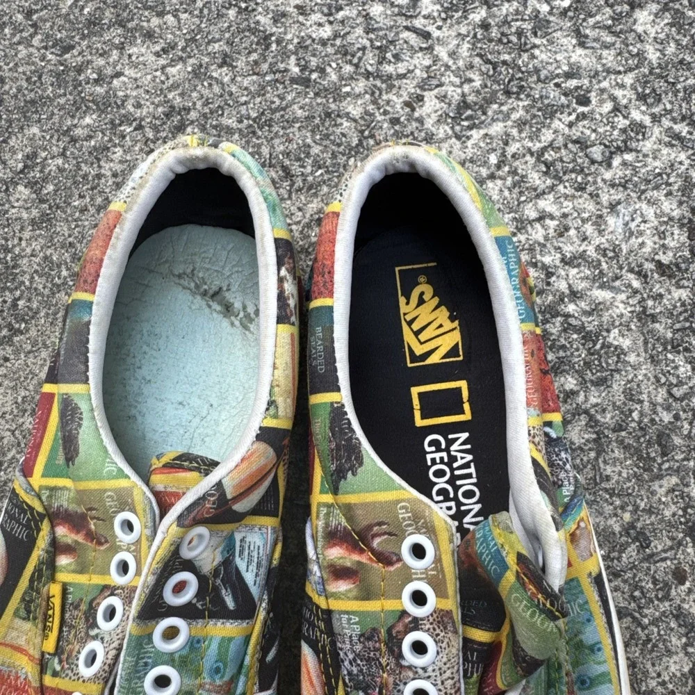 Vans National Geographic Print Unisex Low Ankle Shoes Size 9 Mens/10.5 Womens